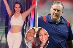 Jordon Hudson, 23, keeps tight hold on boyfriend Bill Belichick, 72, after Nantucket date night