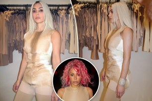 Kim Kardashian compared to Bianca Censori after wearing fur bodysuit and tights