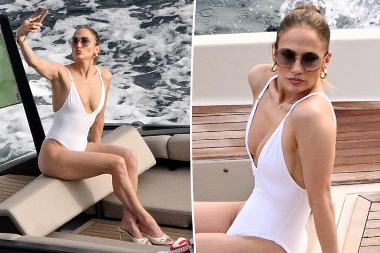 Jennifer Lopez lounges on Italian boat ride in $99 white swimsuit beloved by celebs