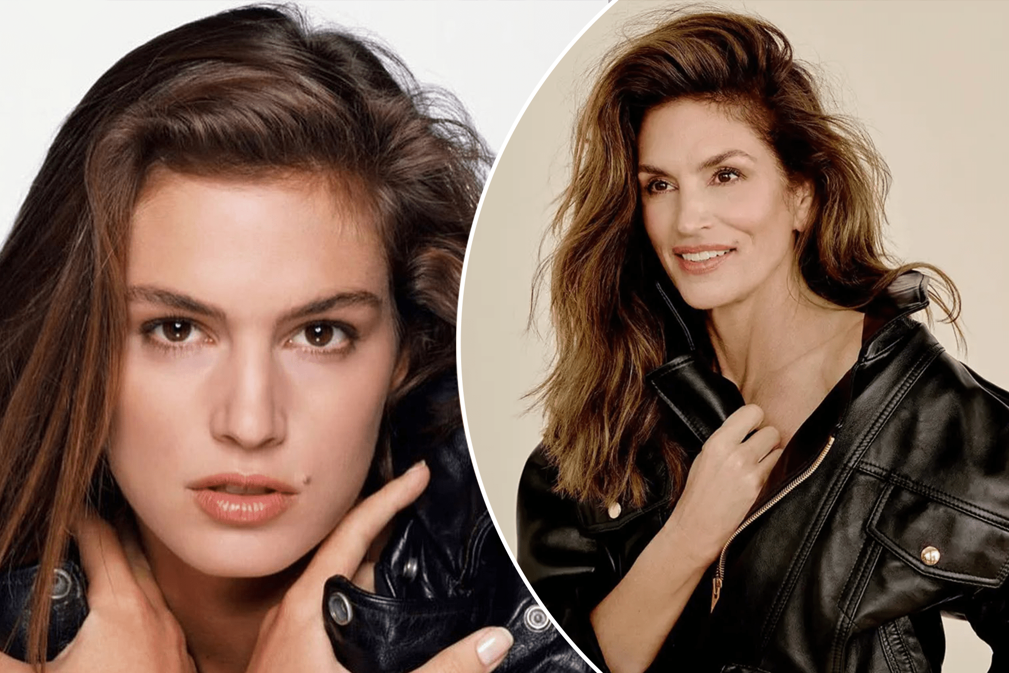 Cindy Crawford, 58, rocks same leather jacket she wore at age 20