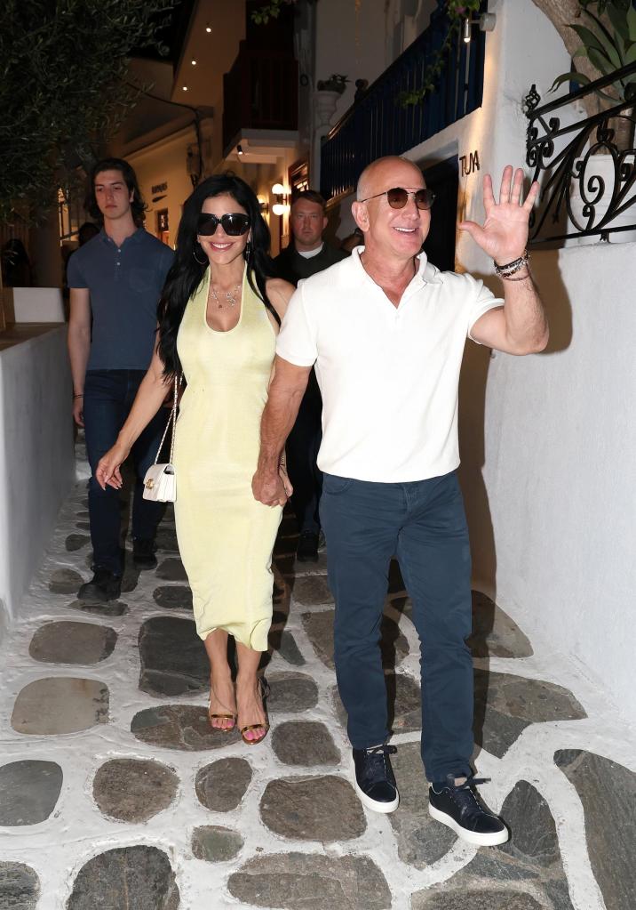 Jeff Bezos with Lauren Sanchez 