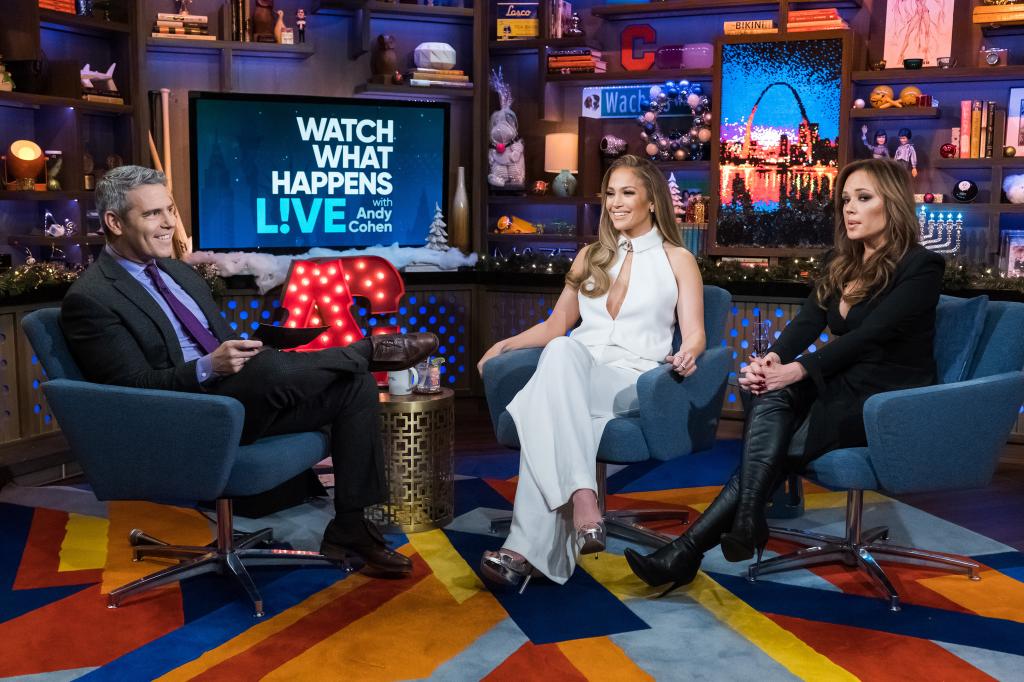 Andy Cohen, Jennifer Lopez and Leah Remini