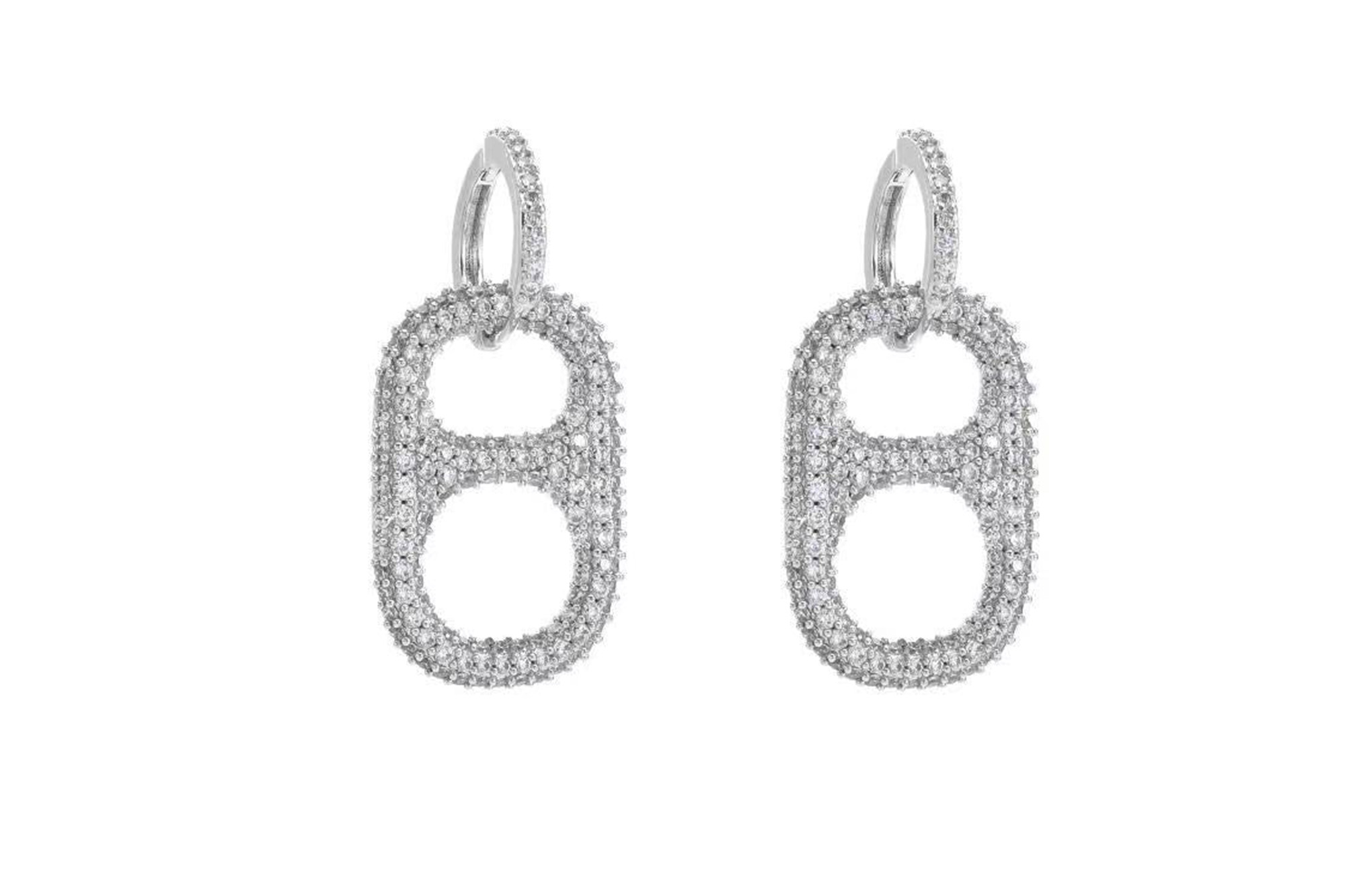 silver can shaped earrings 