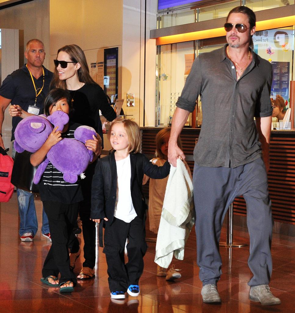 Angelina Jolie, Brad Pitt and their children