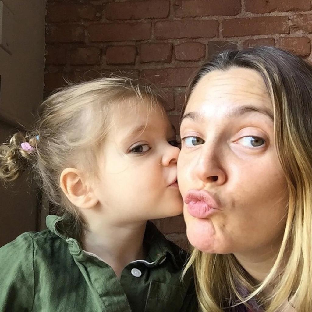 Drew Barrymore selfie with her daughter.