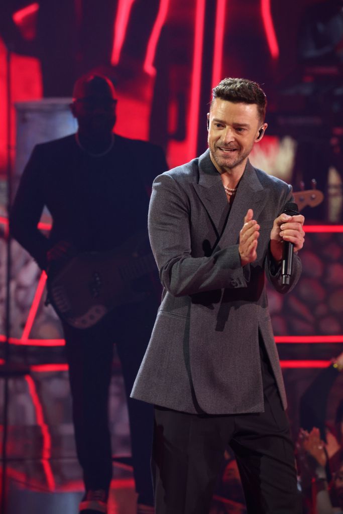 Justin Timberlake on stage. 