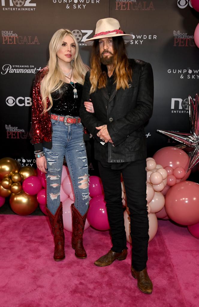 Billy Ray Cyrus and Firerose Cyrus at Dolly Parton's Pet Gala in February.