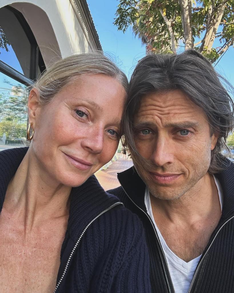 Gwyneth Paltrow and Brad Falchuk in a selfie. 