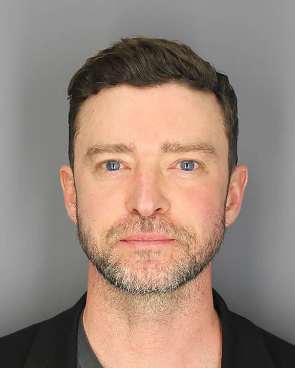 Justin Timberlake's mugshot.