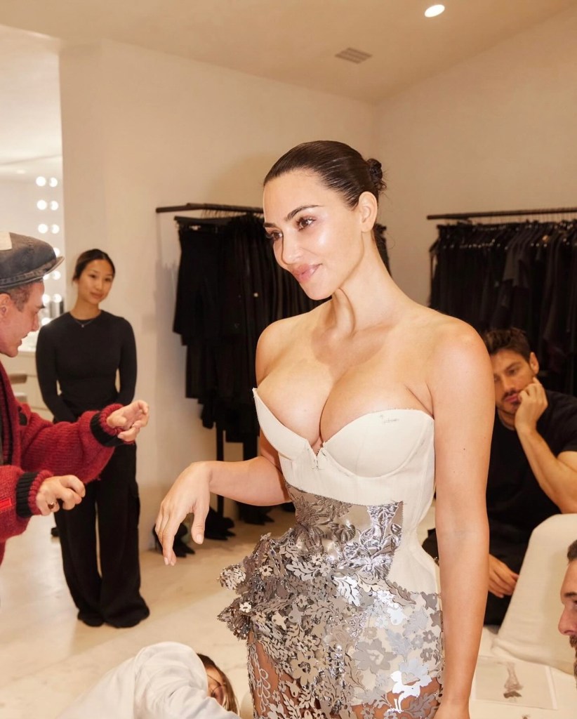 Kim Kardashian getting ready for the 2024 Met Gala. 