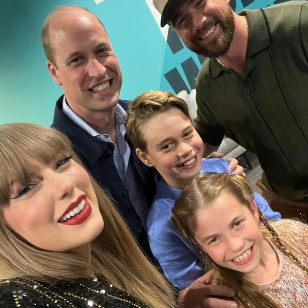 Taylor Swift, Prince William, Travis Kelce, Prince George and Princess Charlotte