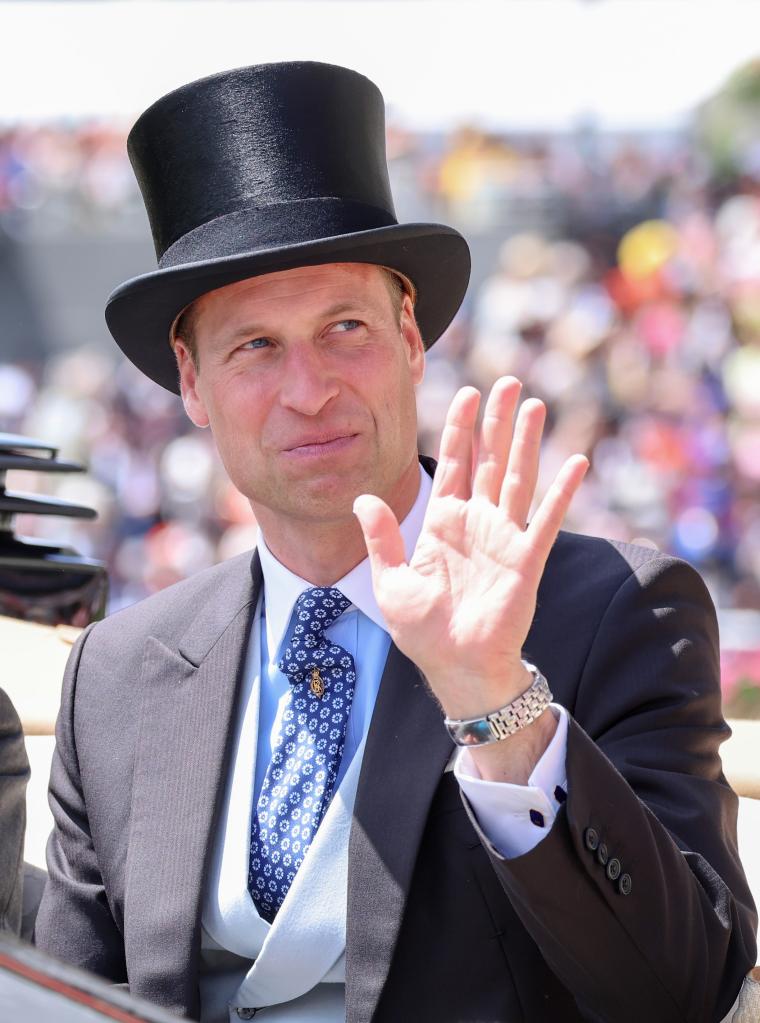 Prince William in a top hat. 