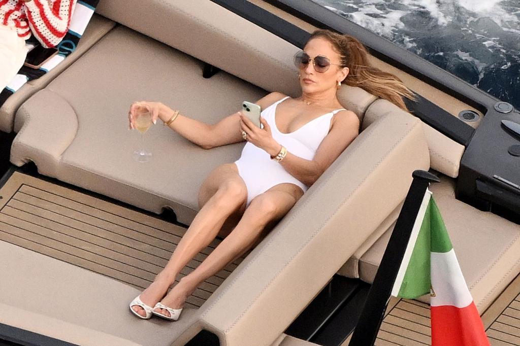 Jennifer Lopez white bikini