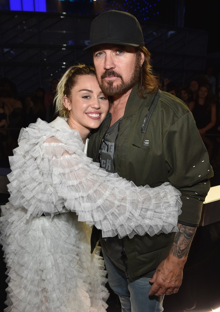 Miley Cyrus and Billy Ray Cyrus in 2017. 