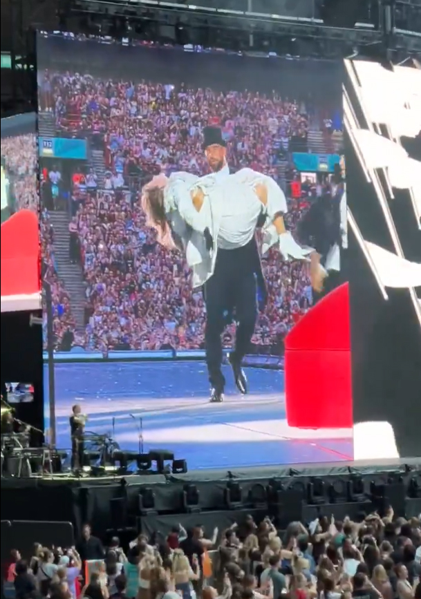 Taylor Swift brought Travis Kelce up on stage during London Eras Tour stop