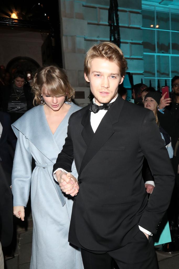 Taylor Swift and Joe Alwyn leaving the BAFTA party.