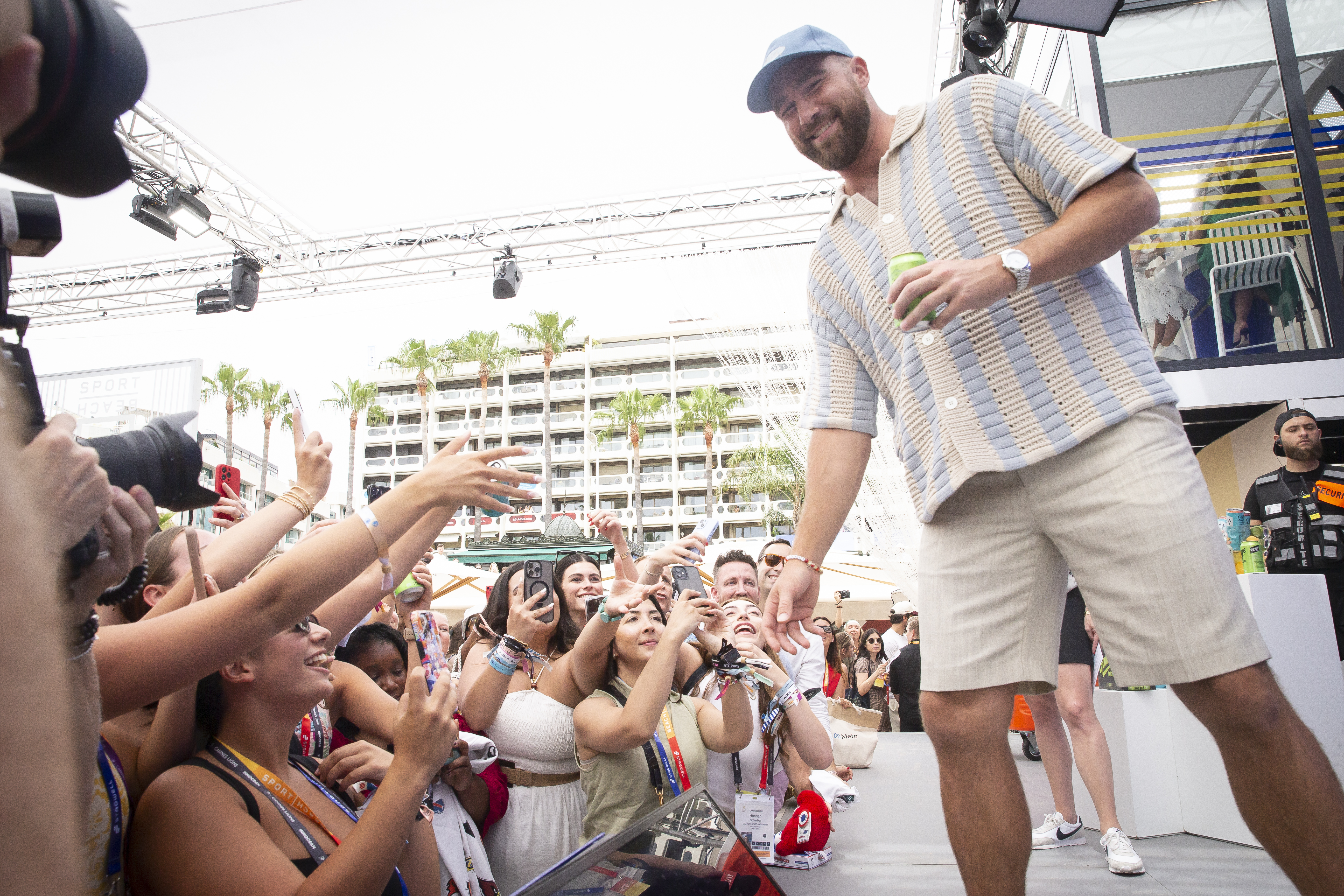 Travs Kelce on a stage