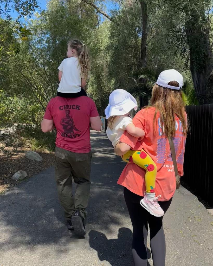 Katherine Schwarzenegger and Chris Pratt with their girls