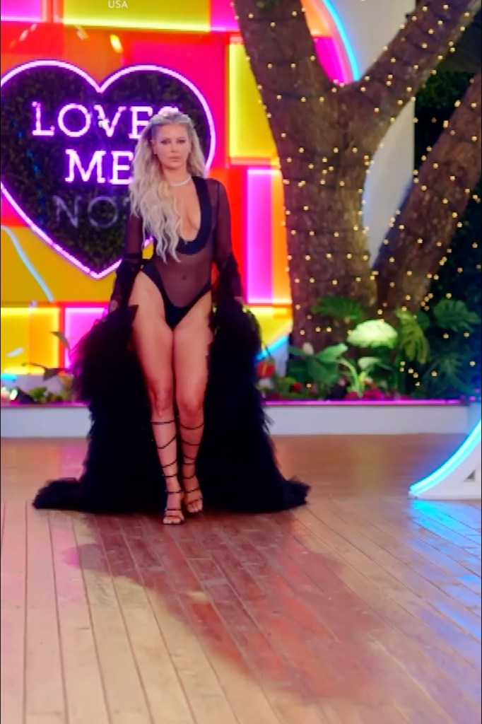 Ariana Madix wearing a sheer black outfit on 'Love Island USA'