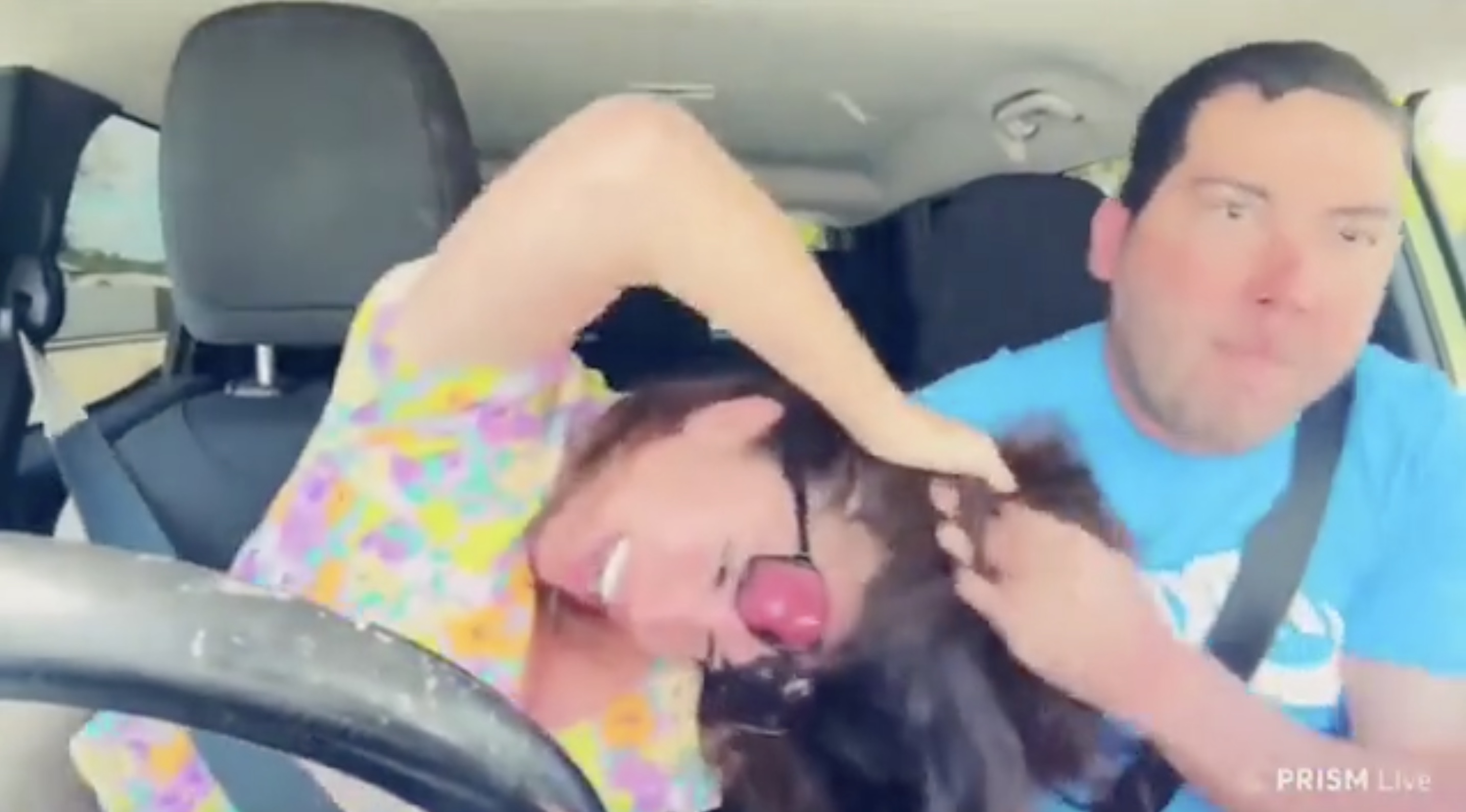 elisa jordana's boyfriend pulling her hair