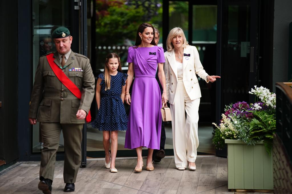 Kate Middleton and Princess Charlotte at Wimbledon.