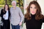 Lisa Vanderpump split image with her father.