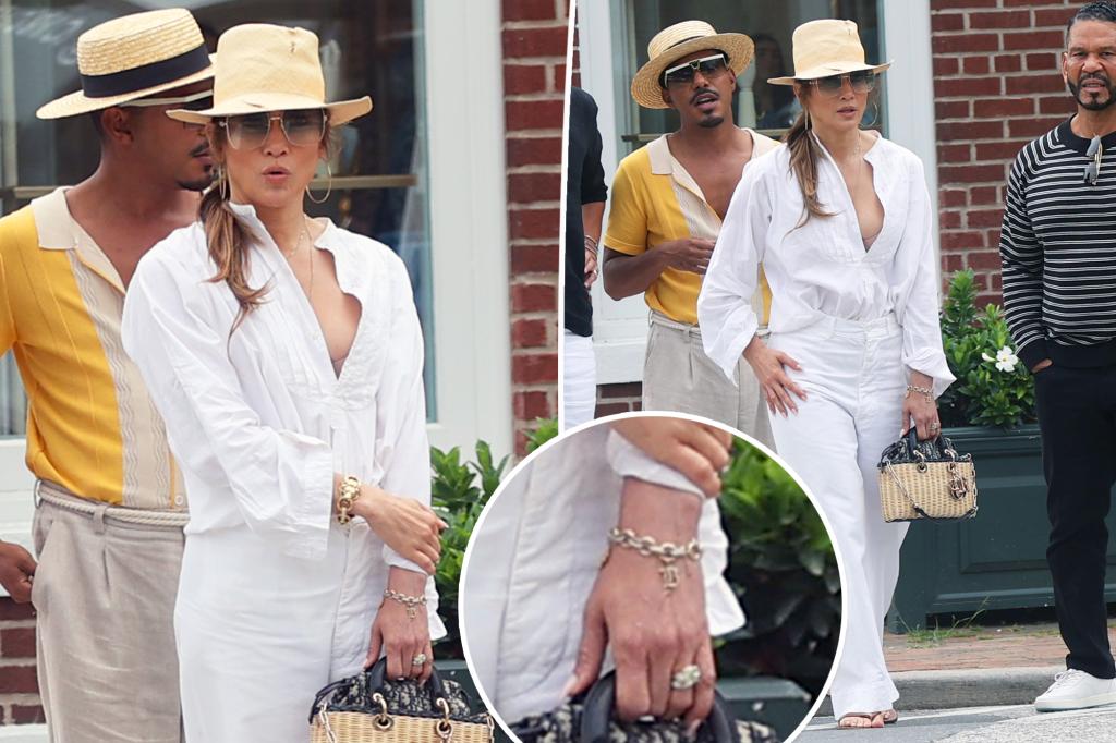 Jennifer Lopez wears charm bracelet with Ben Affleck’s initial on it as couple spends time apart amid divorce rumors