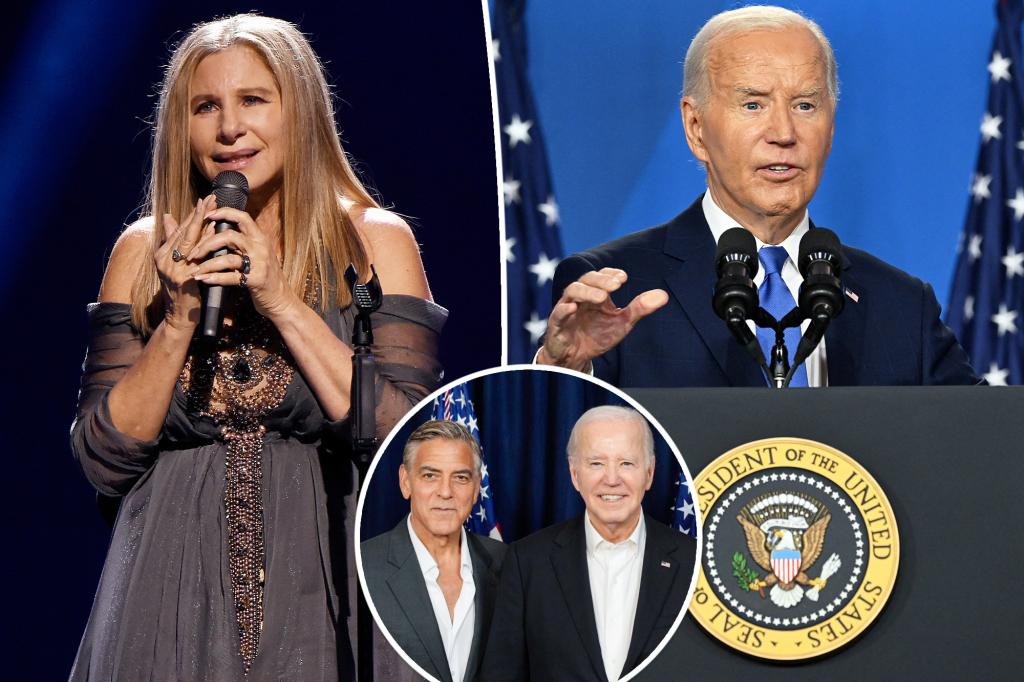 Barbra Streisand continues to support President Biden amid George Clooney’s call for him to step down