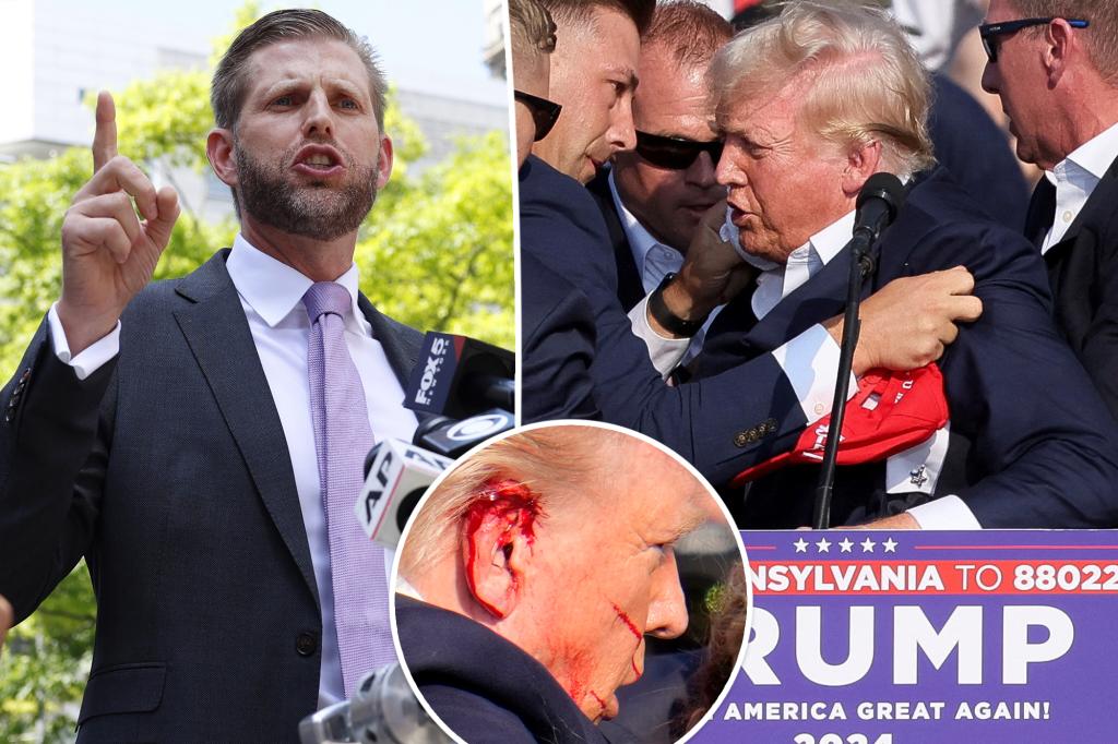 Eric Trump speaks out after dad Donald is shot at rally: ‘Toughest man I have ever met’