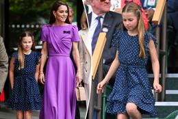 Princess Charlotte, 9, wears cute polka dot dress to Wimbledon with mom Kate Middleton