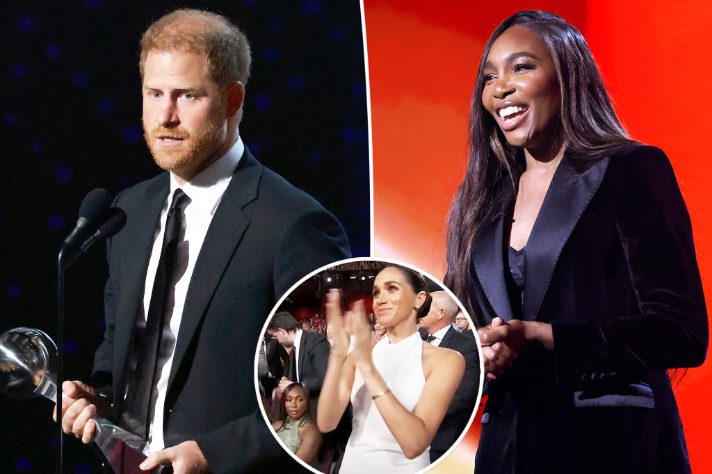 Why fans think Venus Williams snubbed Prince Harry at ESPY Awards 2024