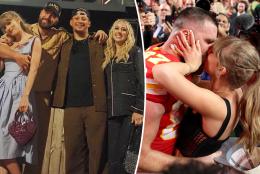 Travis Kelce keeps Taylor Swift close in new photo from date night with Patrick and Brittany Mahomes