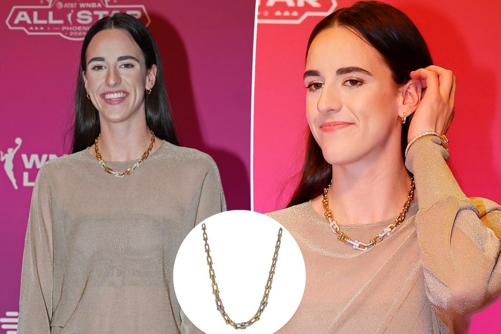 Caitlin Clark wows in $212K of Tiffany & Co. jewelry for WNBA All-Star Weekend