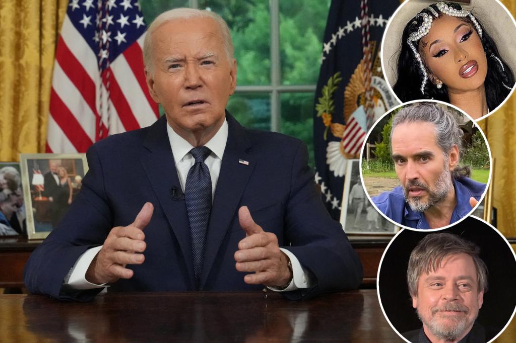 Joe Biden drops out of presidential race: Cardi B, Jon Stewart and more celebs react