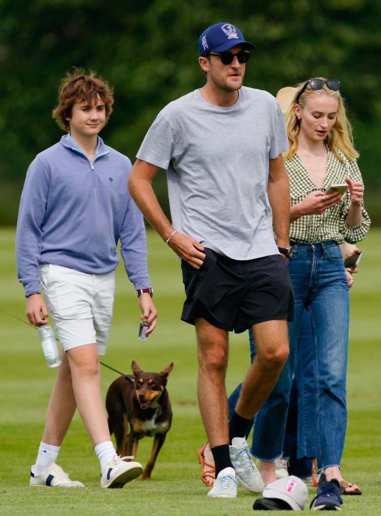 Sophie Turner with her boyfriend Peregrine Pearson.