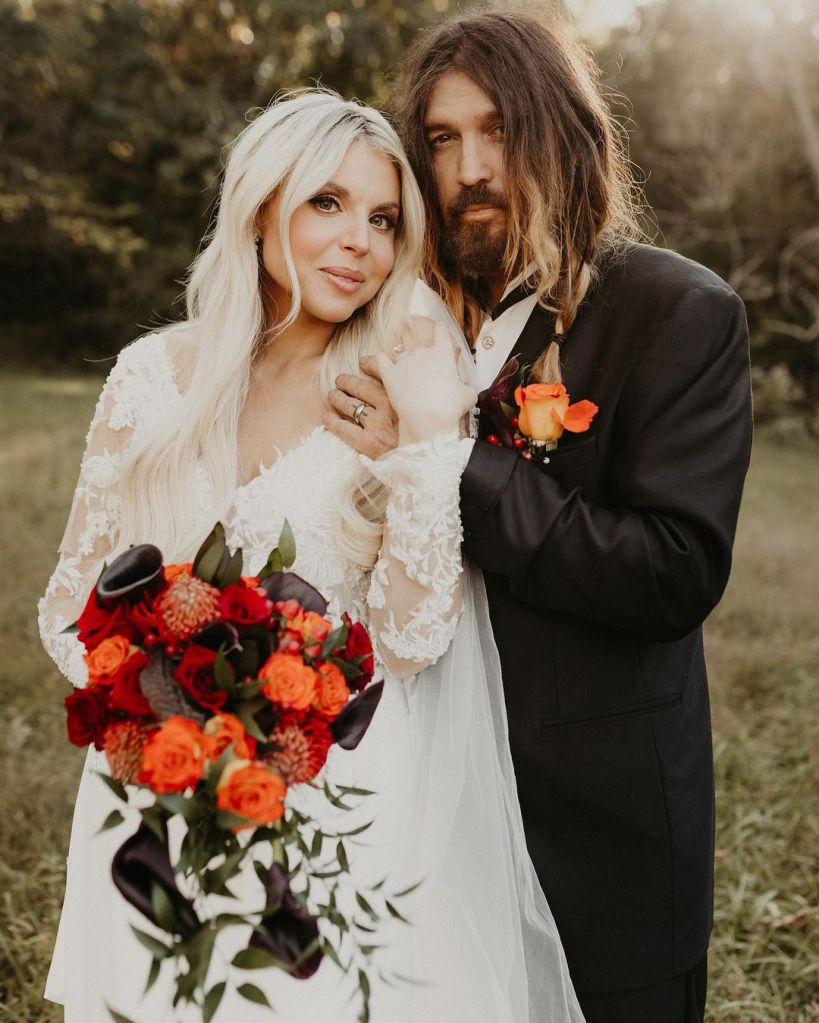 Firerose Cyrus and Billy Ray Cyrus on their wedding day in October 2023.