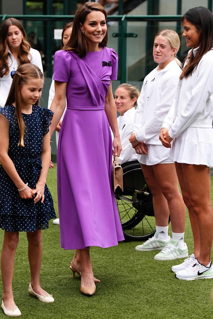 Kate Middleton and Princess Charlotte at Wimbledon.