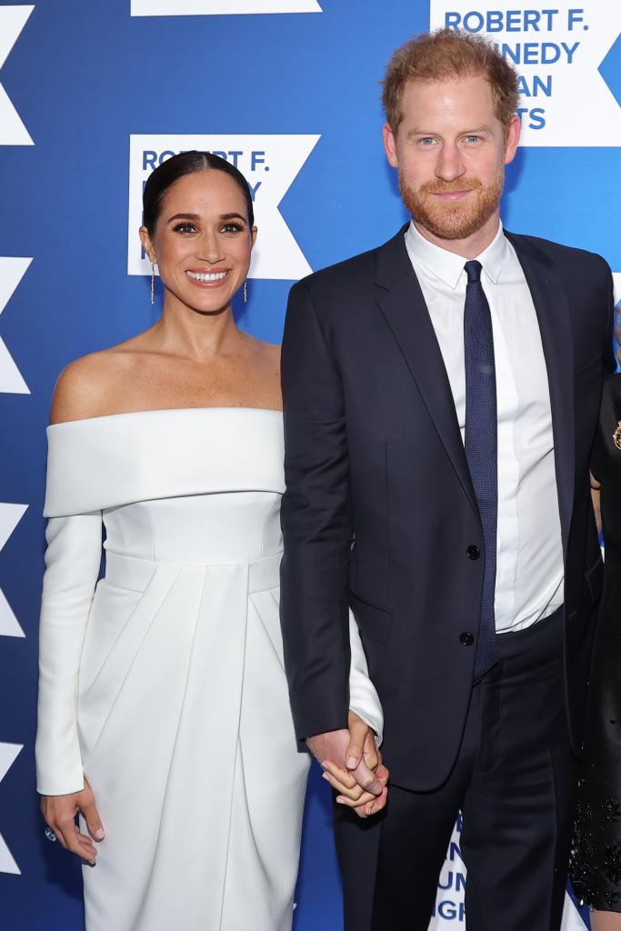 Prince Harry and Meghan Markle at the 2022 Robert F. Kennedy Ripple of Hope awards.