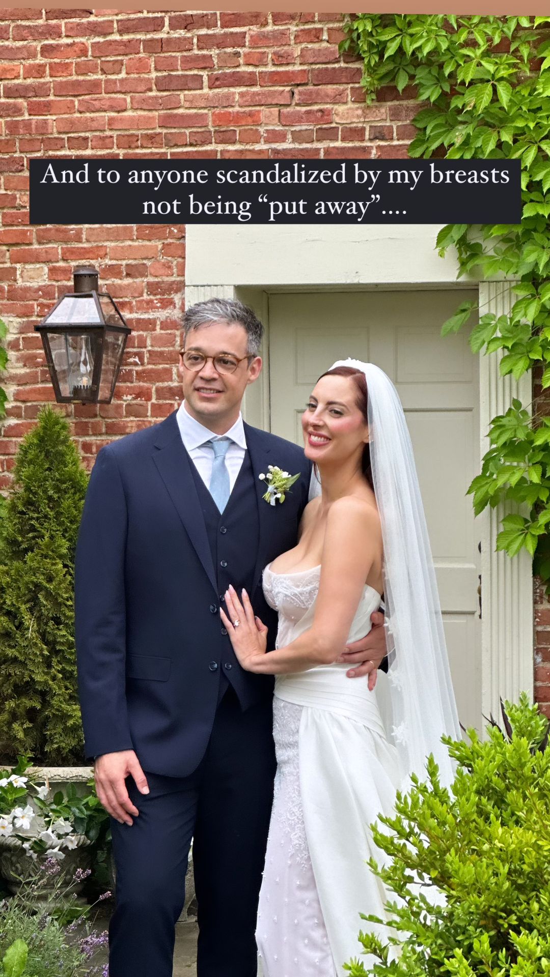 Eva Amurri and Ian Hock on their wedding day.