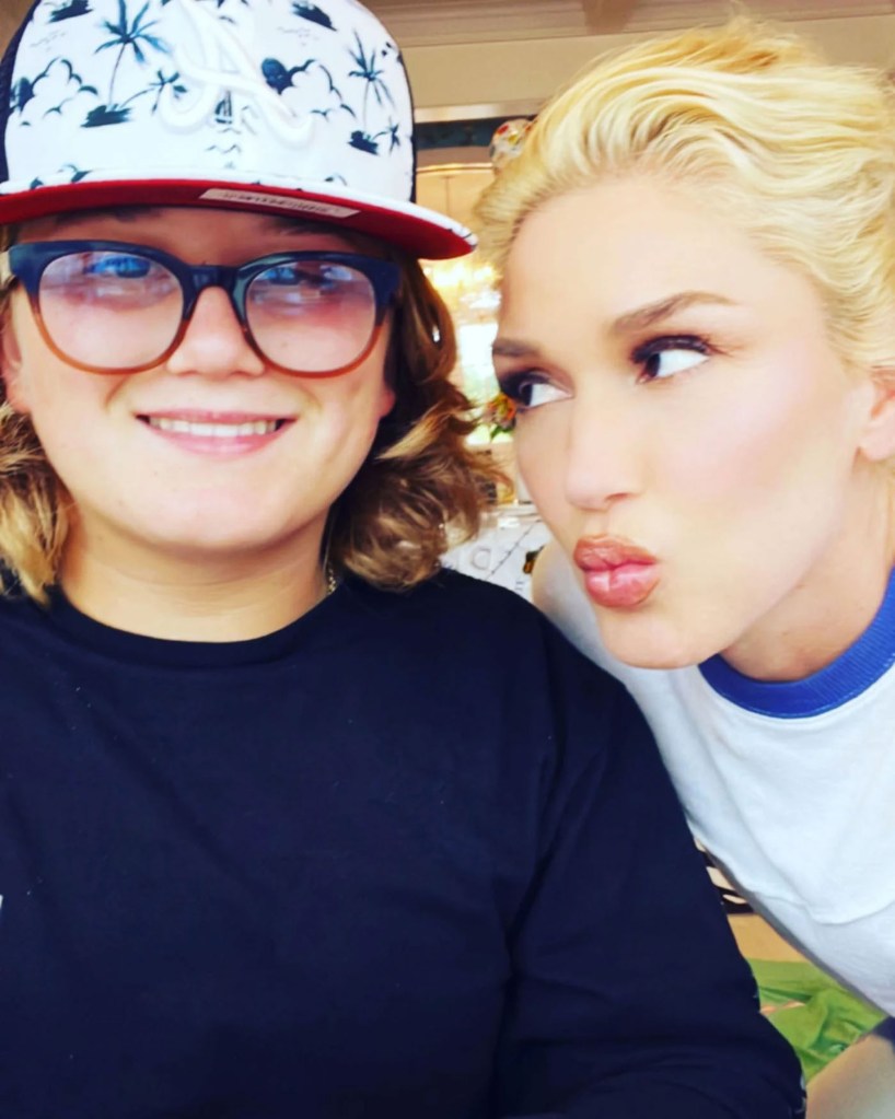 Gwen Stefani and son Zuma in Instagram selfie