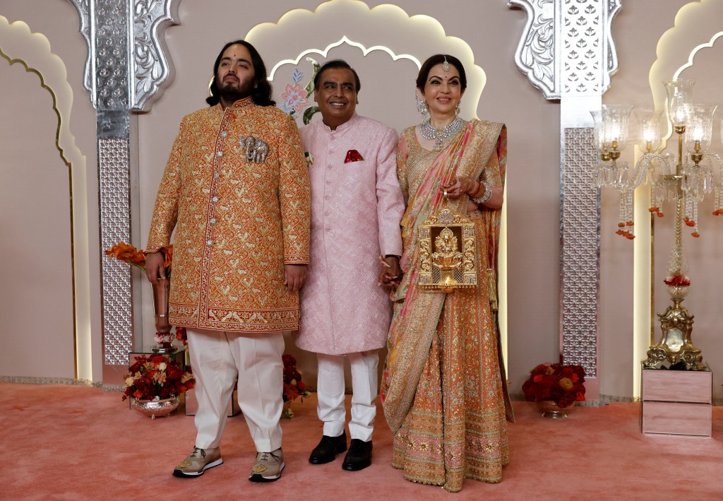Anant Ambani and his parents