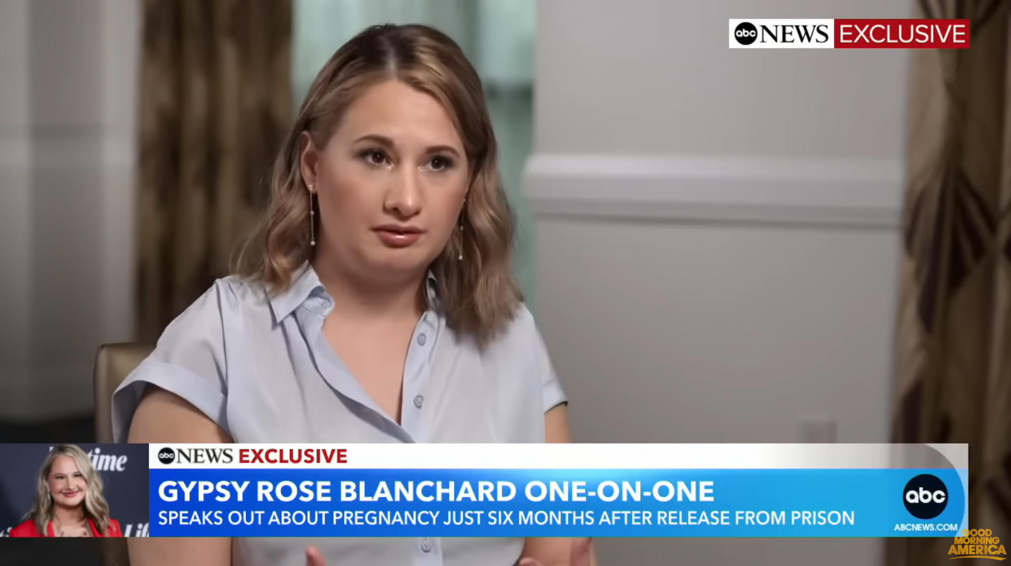 Gypsy Rose Blanchard talking on "Good Morning America"