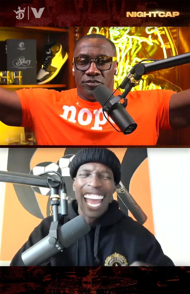 Shannon Sharpe and Chad Johnson on "Nightcap" on their podcast.