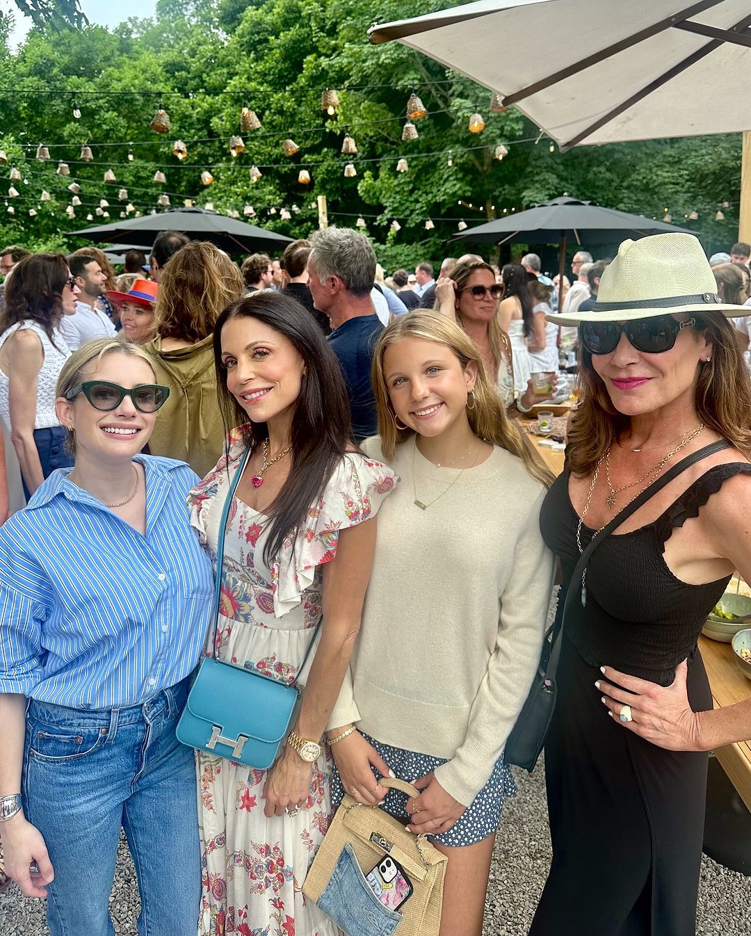 emma roberts, bethenny frankel, brynn hoppy and luann de lesseps