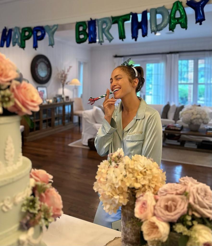 Jennifer Lopez celebrating her 55th birthday. 