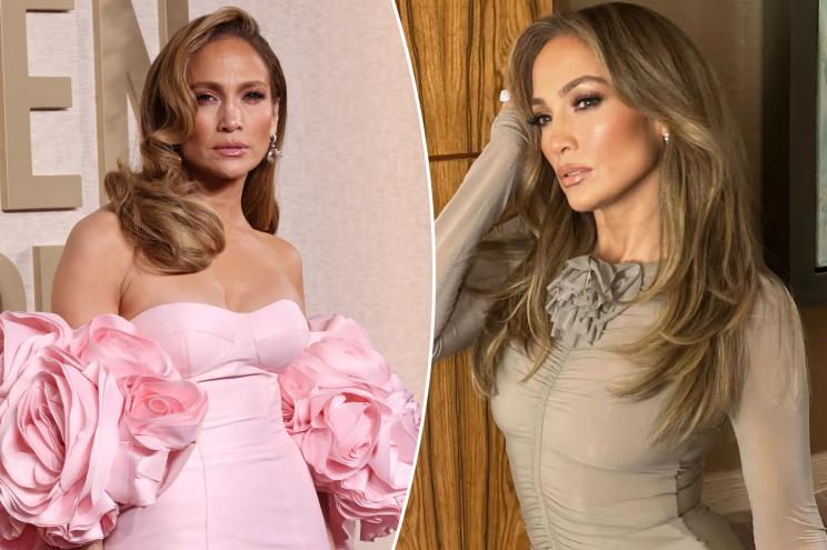 Two photos of Jennifer Lopez