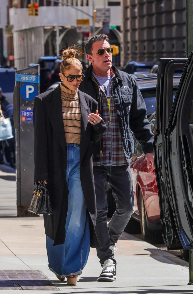 Jennifer Lopez and Ben Affleck take a walk in New York City.