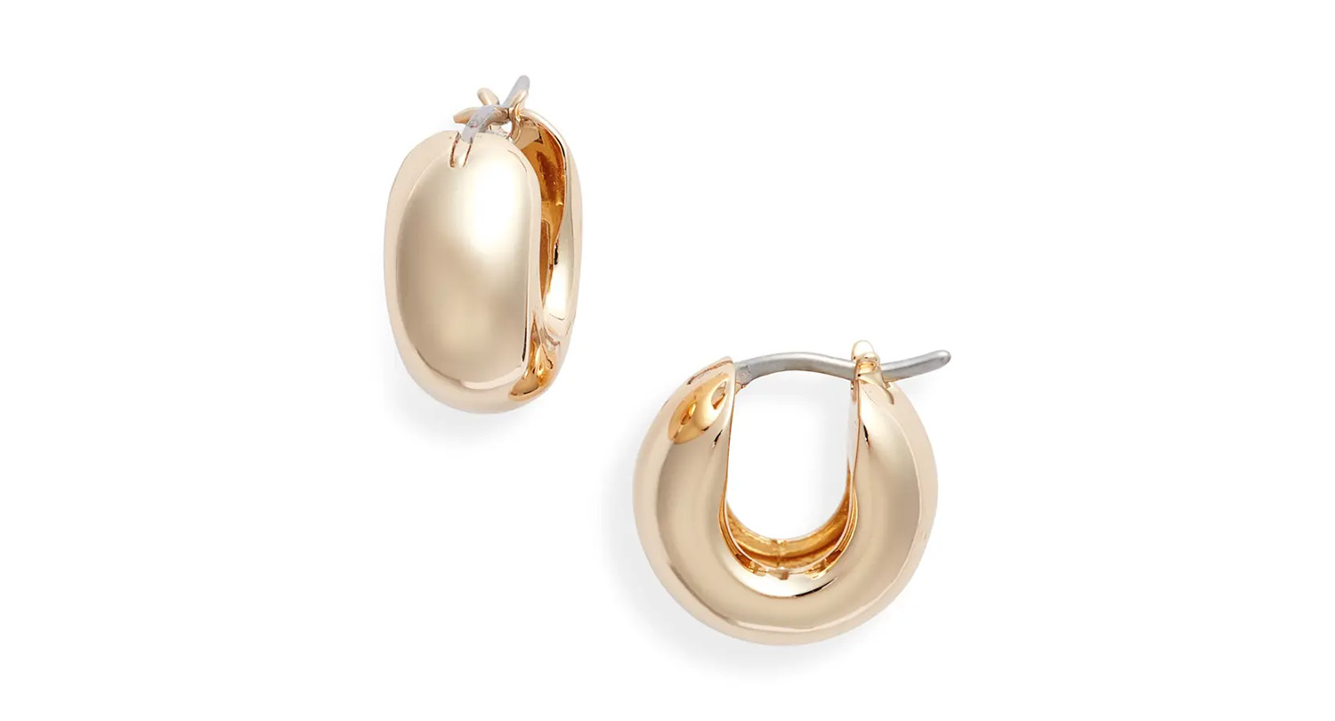 Gold hoop earrings