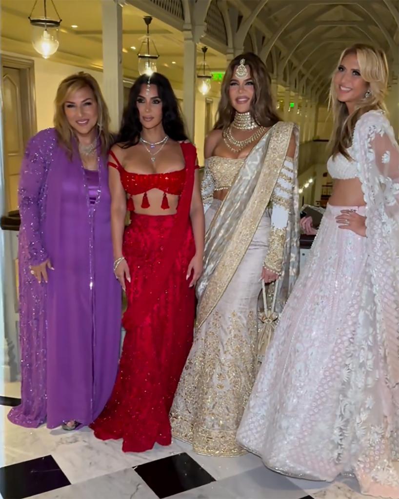 Kim and Khloé Kardashian and guests
