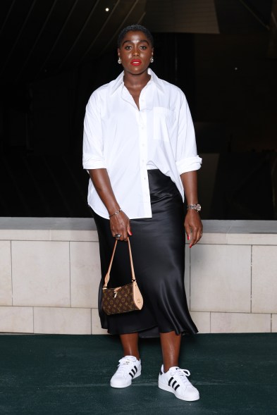 Lashana Lynch attends The Prelude To The Olympics At Fondation Louis Vuitton on July 25, 2024 in Paris, France. 